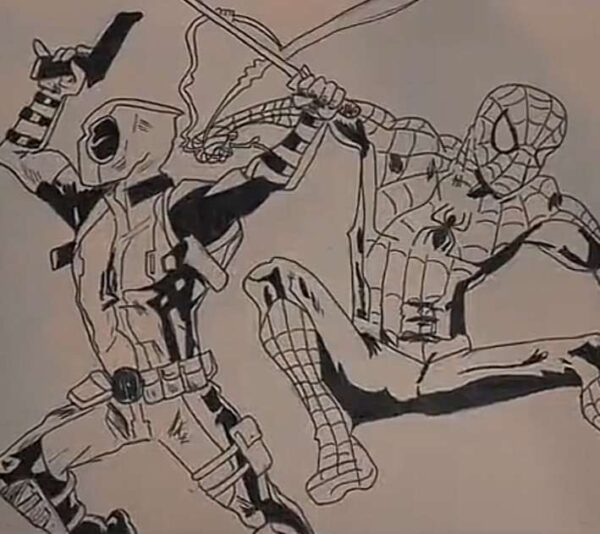 Deadpool and Spiderman (Sketch)