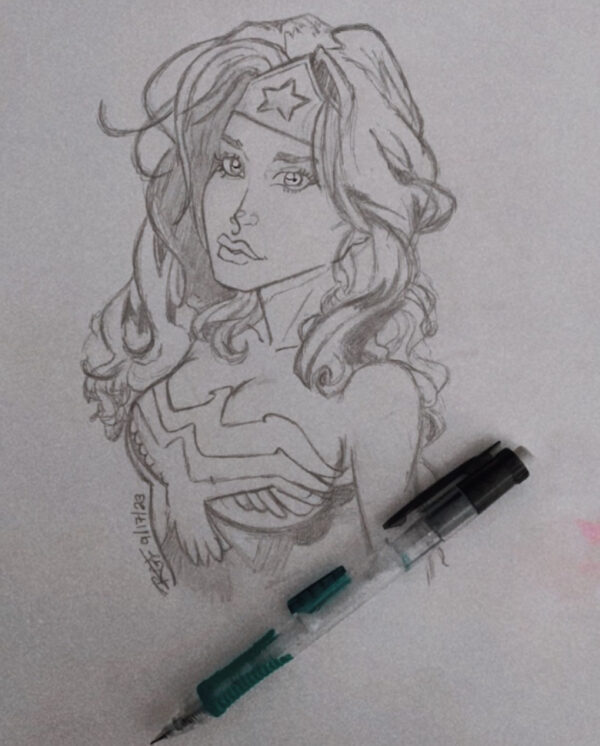 Wonder Woman- (Pencil Sketch)